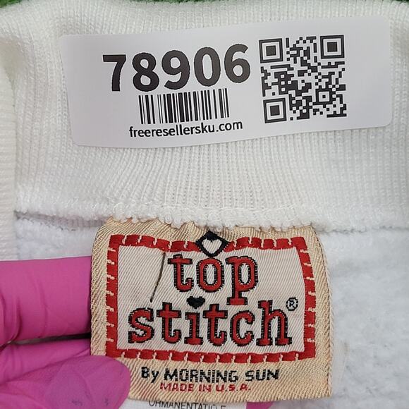 Vintage 80s Flower Heart Collared Sweatshirt Women XL 23x24 USA - Picture 6 of 13